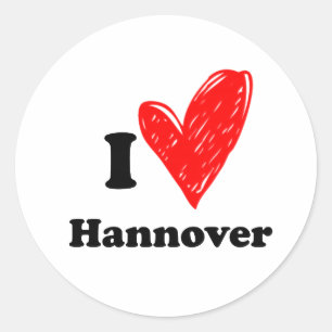 Ik hou van Hannover Ronde Sticker