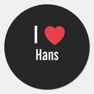 Ik hou van Hans Ronde Sticker
