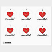 Ik hou van Hanukkah Ronde Sticker (Vel)