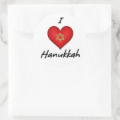 Ik hou van Hanukkah Ronde Sticker (Tas)