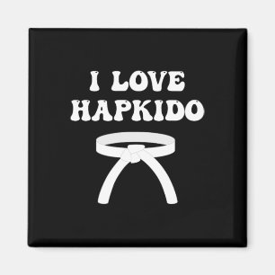 Ik hou van Hapkido Aziatisch Boksen Jiujitsu Kickb Magneet
