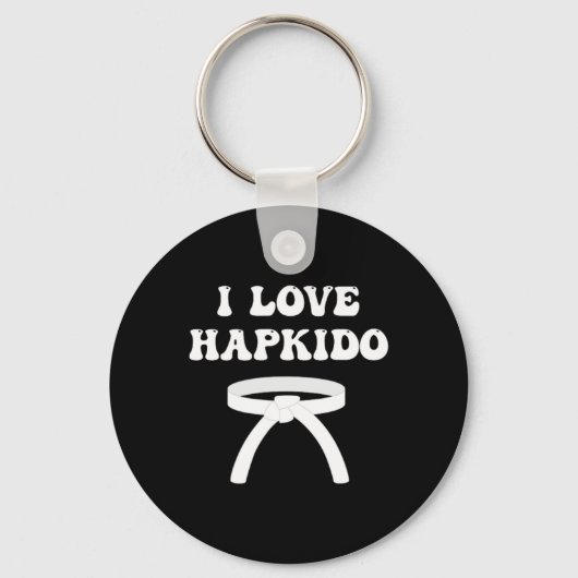 Ik hou van Hapkido Aziatisch Boksen Jiujitsu Kickb Sleutelhanger (Voorkant)