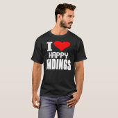 Ik hou van Happy Endings — T-Shirt (Voorkant volledig)