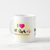 Ik hou van Har Gao (garnalen-dumpling) koffiemok (Voorkant links)