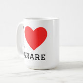 Ik hou van Harare Koffiemok (Voorkant links)