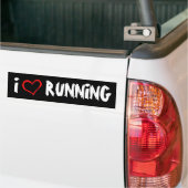 Ik Hou Van Hardlopen Bumpersticker (Op Truck)