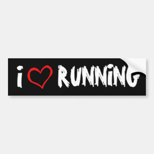 Ik Hou Van Hardlopen Bumpersticker