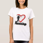 Ik hou van hardlopen Heart Runner T-shirt (Voorkant)