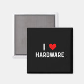 Ik hou van hardware - Hart Pc Gamer Gaming Bouw Co Magneet (Voorkant / Achterkant)