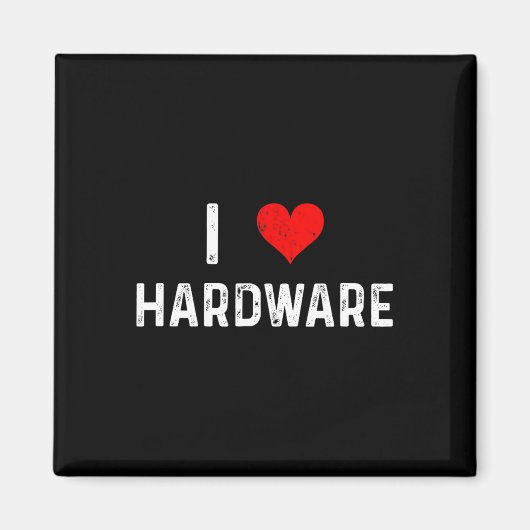 Ik hou van hardware - Hart Pc Gamer Gaming Bouw Co Magneet (Voorkant)
