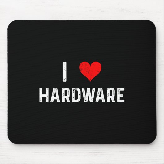 Ik hou van hardware - Hart Pc Gamer Gaming Bouw Co Muismat (Voorkant)