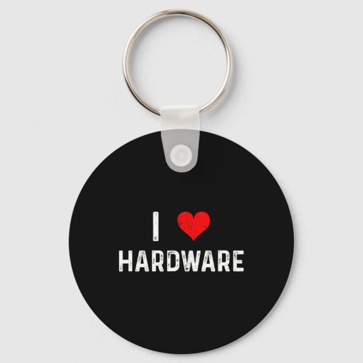 Ik hou van hardware - Hart Pc Gamer Gaming Build C Sleutelhanger (Voorkant)