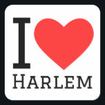 Ik hou van Harlem Vierkante Sticker<br><div class="desc">Ik hou van Harlem,  voor mijn geliefden</div>