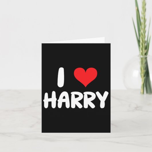 Ik hou van Harry - Hart - Naam Kaart (Voorkant)