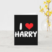 Ik hou van Harry - Hart - Naam Kaart (Gele Bloem)