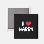 Ik hou van Harry - Hart - Naam Magneet (Voorkant / Achterkant)