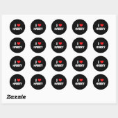 Ik hou van Harry - Hart - Naam Ronde Sticker (Vel)