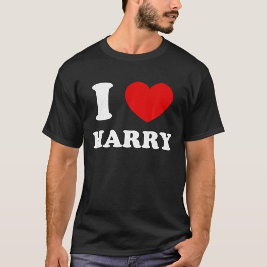 Ik hou van Harry I Heart Harry Funny Harry T Shirt (Voorkant)