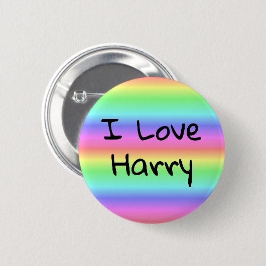 Ik hou van Harry Rainbow Pride Button (Voorkant /achterkant)