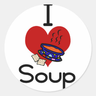 Ik hou van harssoep ronde sticker