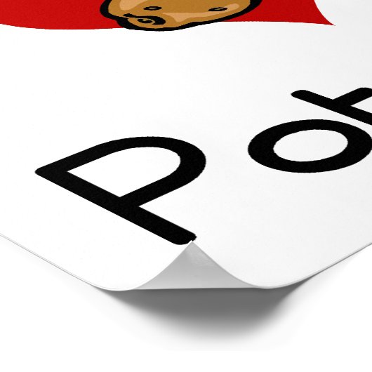 Ik hou van hart aardappel poster (Hoek)