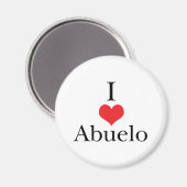 Ik hou van (hart) Abuelo Magneet (Voorkant / Achterkant)