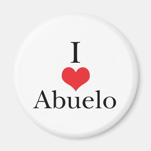 Ik hou van (hart) Abuelo Magneet (Voorkant)