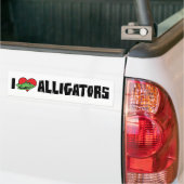 Ik hou van hart alligators bumpersticker (Op Truck)
