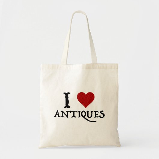Ik hou van (hart) Antieke Tote Bag (Voorkant)