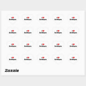 Ik hou van hart antilope sticker (Vel)