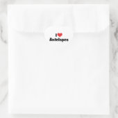 Ik hou van hart antilope sticker (Tas)