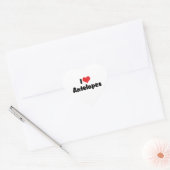 Ik hou van hart antilope sticker (Envelop)