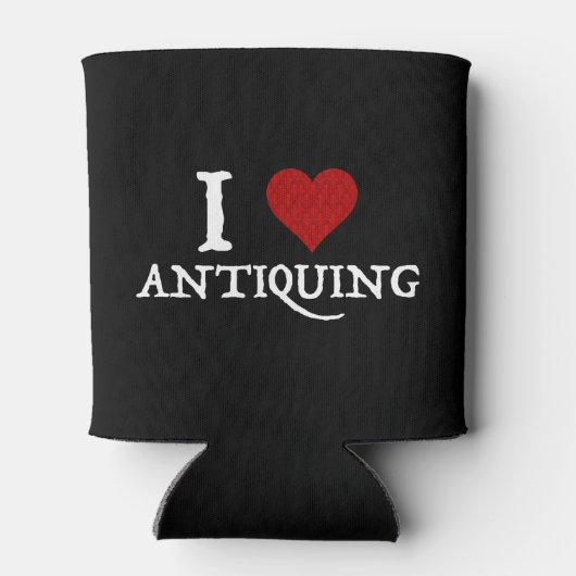 Ik hou van (hart) antiquing blikjeskoeler (Achterkant)