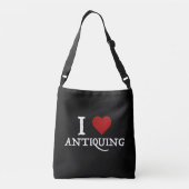Ik hou van (hart) antiquing crossbody tas (Achterkant)