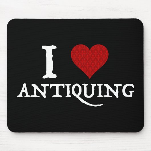Ik hou van (hart) antiquing muismat (Voorkant)