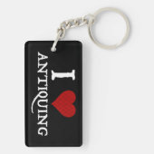 Ik hou van (hart) antiquing sleutelhanger (achterkant)