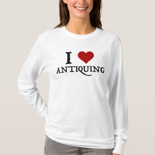 Ik hou van (hart) antiquing t-shirt
