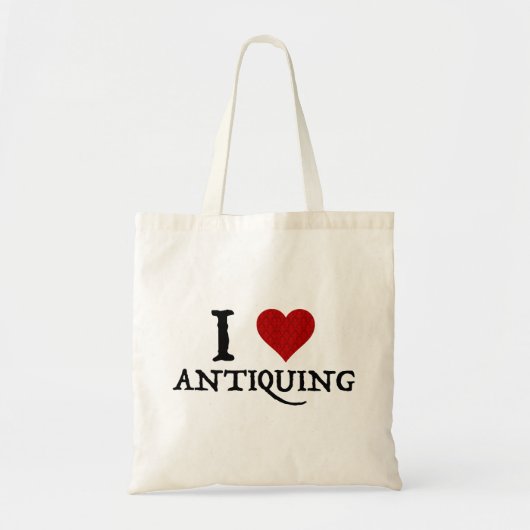 Ik hou van (hart) antiquing tote bag (Voorkant)