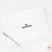 Ik hou van Hart Astronomie - Sterrenkijker Sticker (Envelop)