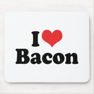 Ik hou van Hart Bacon - Baconliefhebber Muismat
