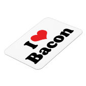 Ik hou van Hart Bacon - Baconsliefhebber Magneet (Linkerzijde)