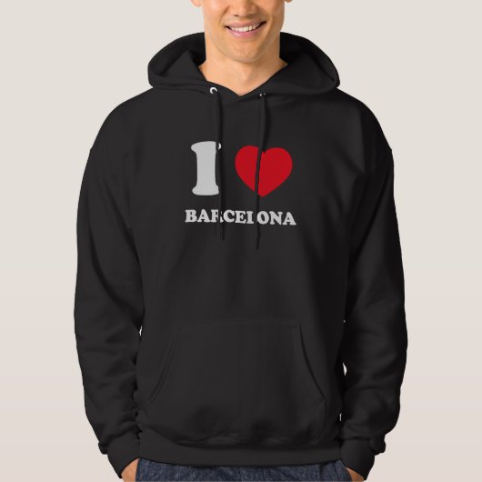 Ik hou van hart Barcelona Hoodie (Voorkant)