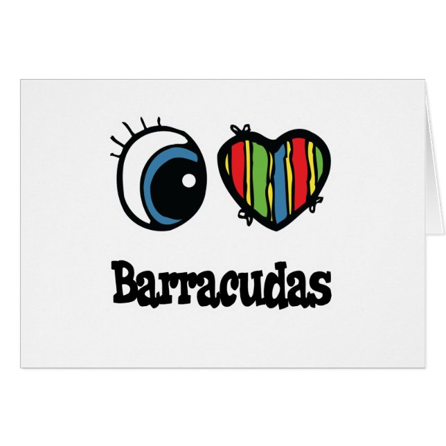 Ik hou van (Hart) Barracuda's (Voorkant Horizontaal)