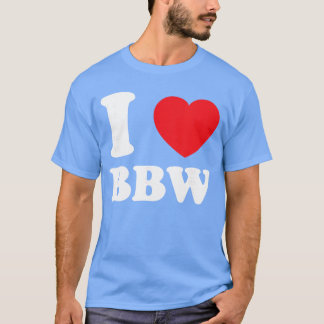 Ik hou van hart BBW en rijpe Sey-vrouwen retro T-shirt