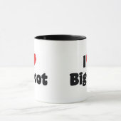 Ik hou van Hart Bigfoot Sasquatch Yeti Mok (Midden)