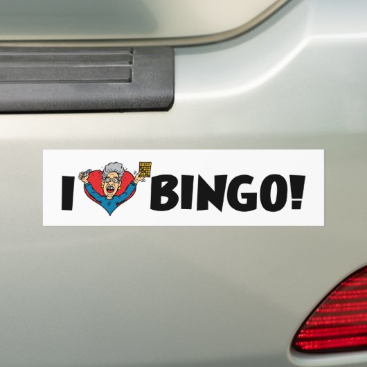 Ik hou van Hart Bingo! - Bingo Lovers Bumpersticker (Op auto)