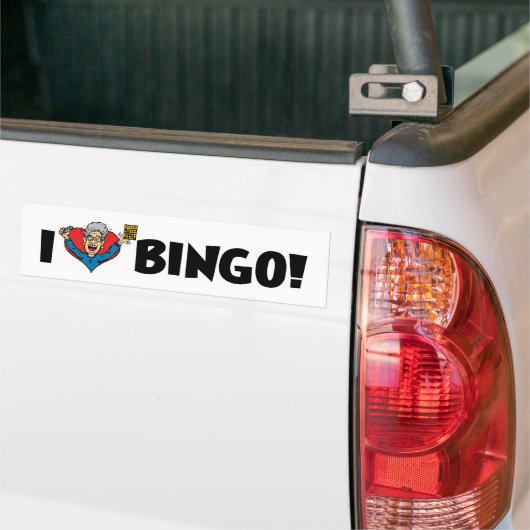 Ik hou van Hart Bingo! - Bingo Lovers Bumpersticker (Op Truck)