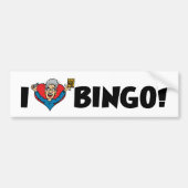 Ik hou van Hart Bingo! - Bingo Lovers Bumpersticker (Voorkant)