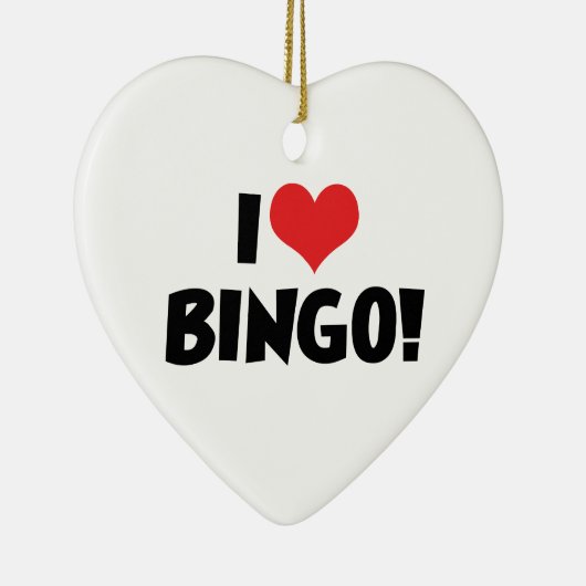 Ik hou van Hart Bingo! - Bingo Lovers Keramisch Ornament (Rechts)