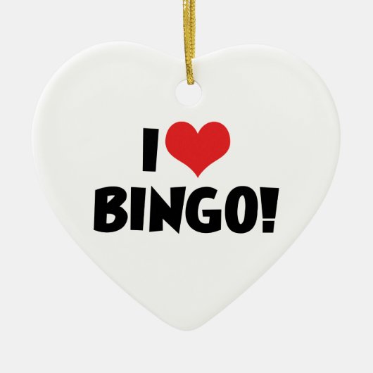 Ik hou van Hart Bingo! - Bingo Lovers Keramisch Ornament (Voorkant)